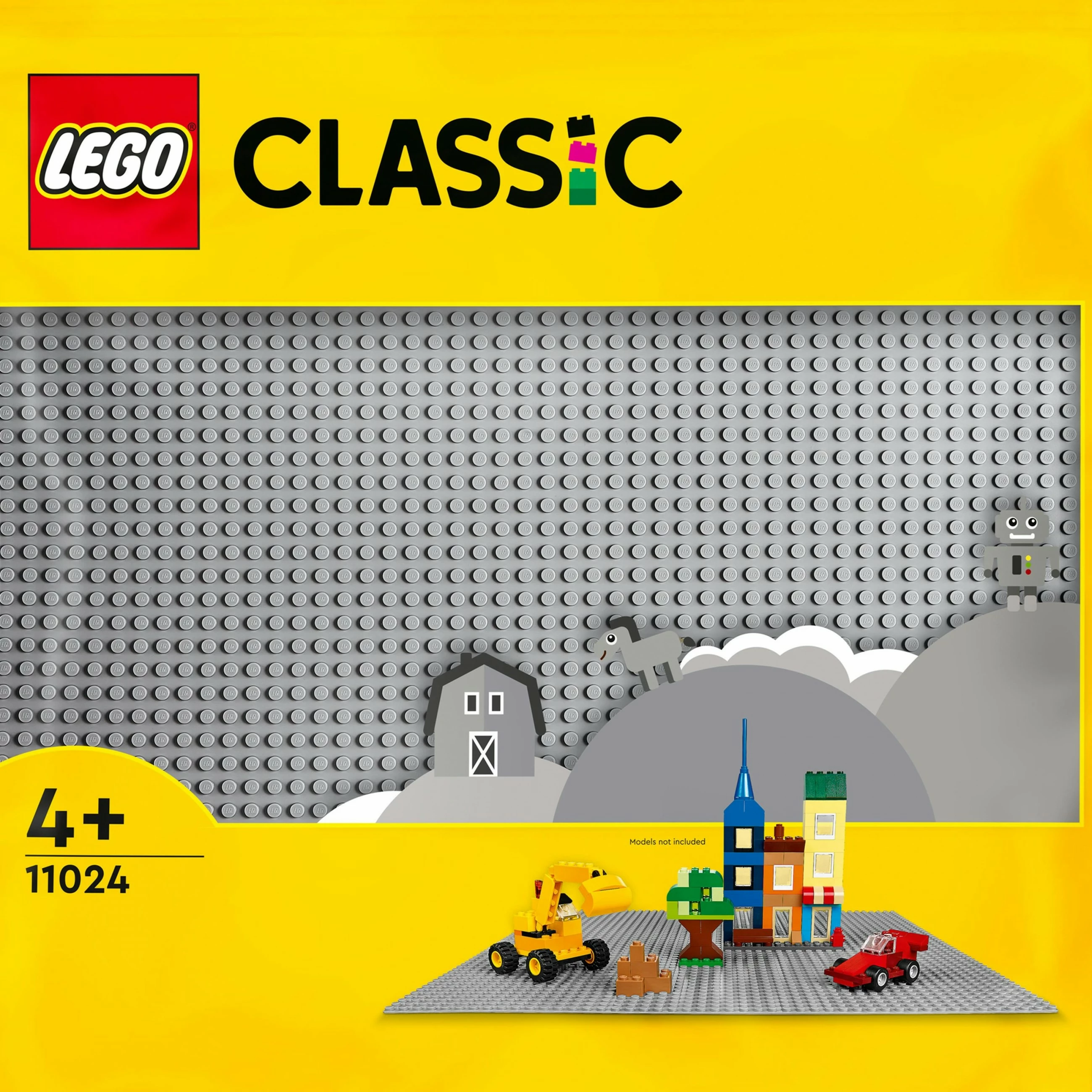 Baza ndërtimi LEGO Classic Grey Baseplate, 48x48-stud, plastikë, shumëngjyrëshe