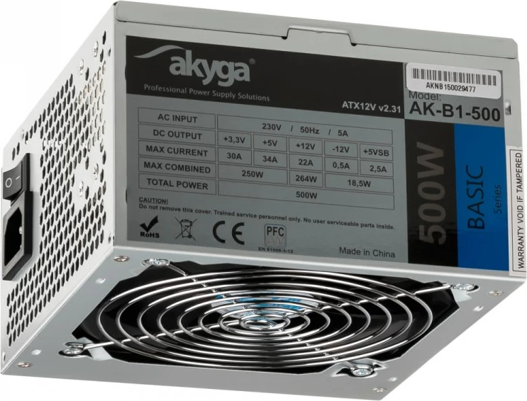 Furnizues me energji për kompjuter Akyga AK-B1-500 ATX 500W
