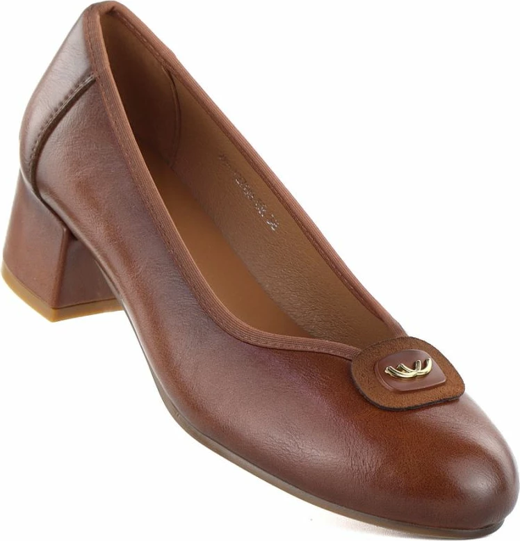 Këpucë me takë Potocki SZ12788, kafe