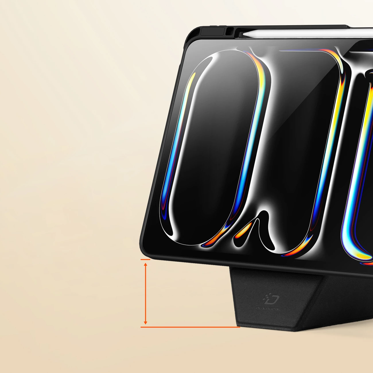 Mbështjellës Dux Ducis Vers për iPad Pro 13" (2024/2025), me stand dhe mbajtëse Apple Pencil, i zi