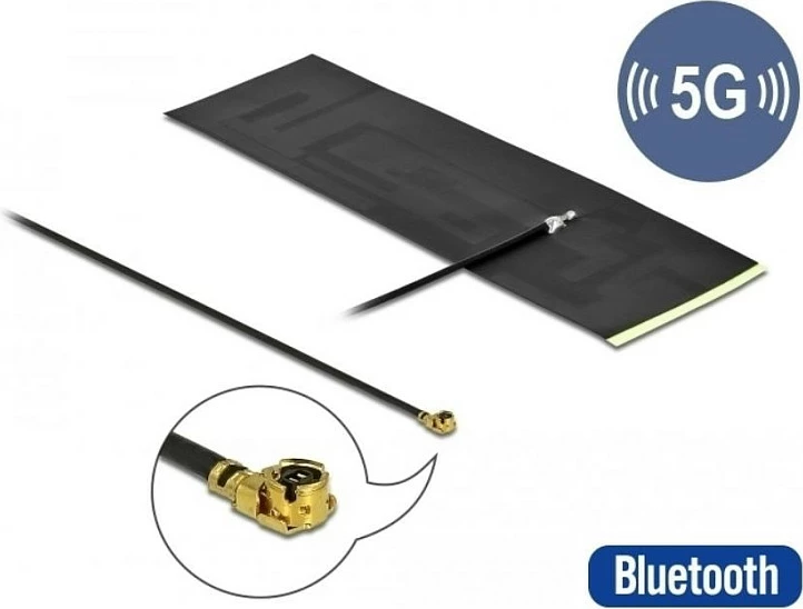 Antenë 5G/LTE DeLOCK MHF I, omnidireksionale, deri 5 dBi, kabllo 15 cm