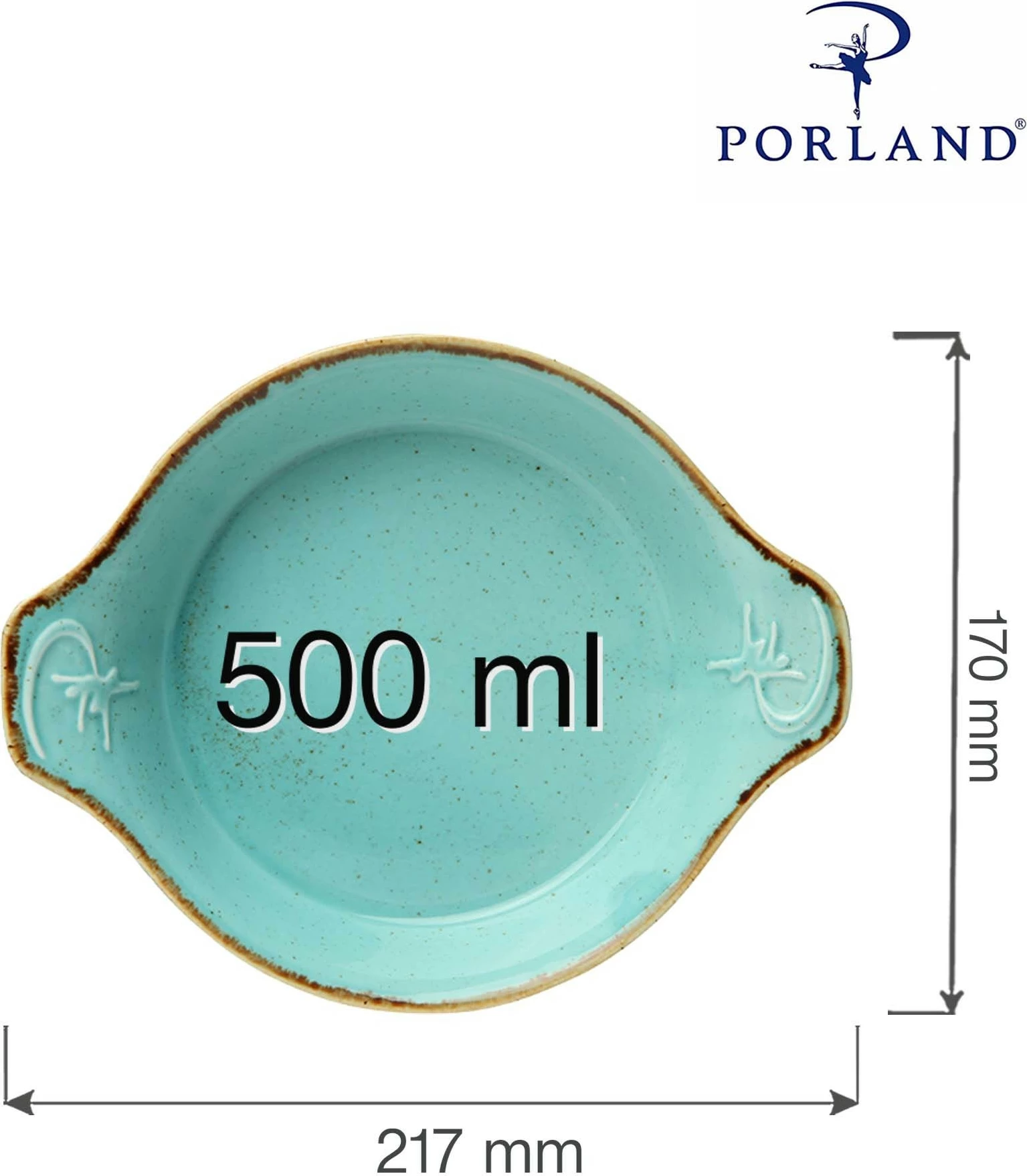 Tavë pjekjeje Porland Seasons Laguna Ø170 mm 500 ml, blu qielli, set 6 copë