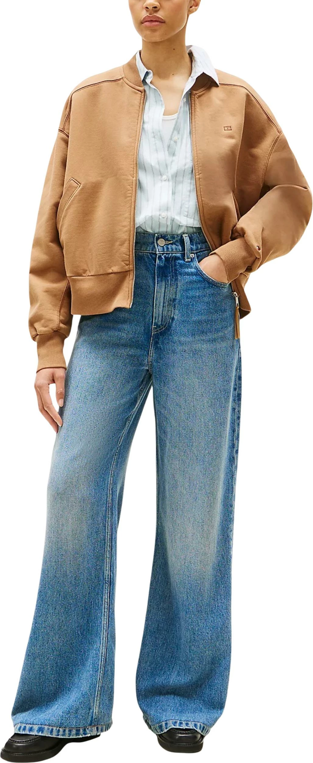 Xhinse për femra Tommy Hilfiger DNM Lana Wide Leg HW WW0WW46484, denim [Madhësia: W27 L32]