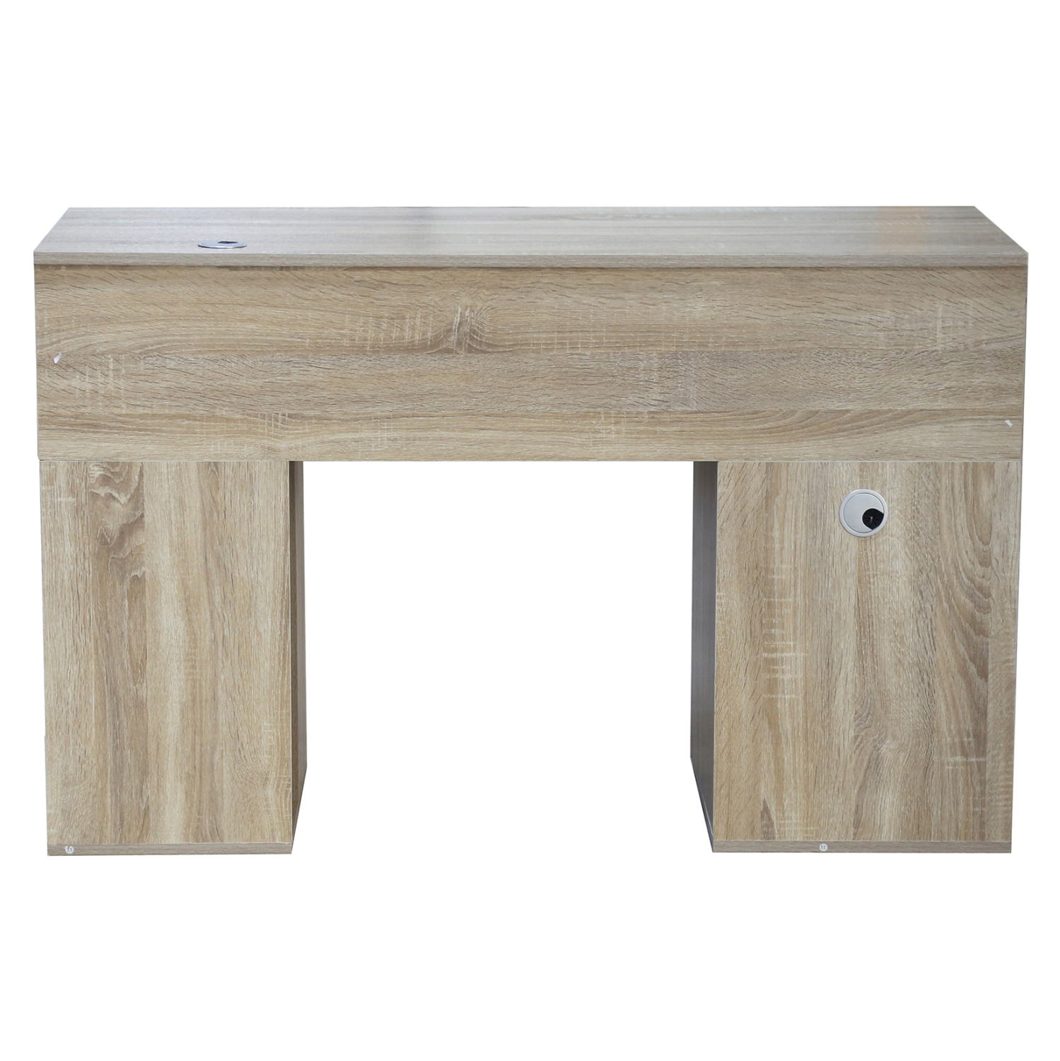 Tavolinë melamine, FH2026.02, ngjyrë sonoma-bardhë, 120x55x76 cm