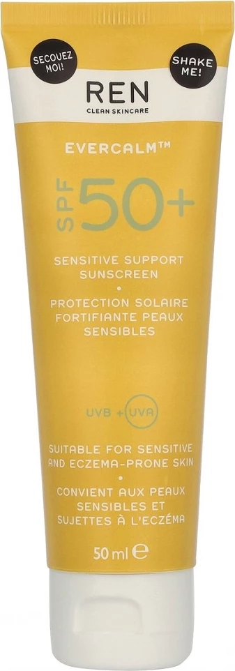 Krem dielli për fytyrë REN Evercalm Sensitive Support Sunscreen SPF50+ për femra, 50ml