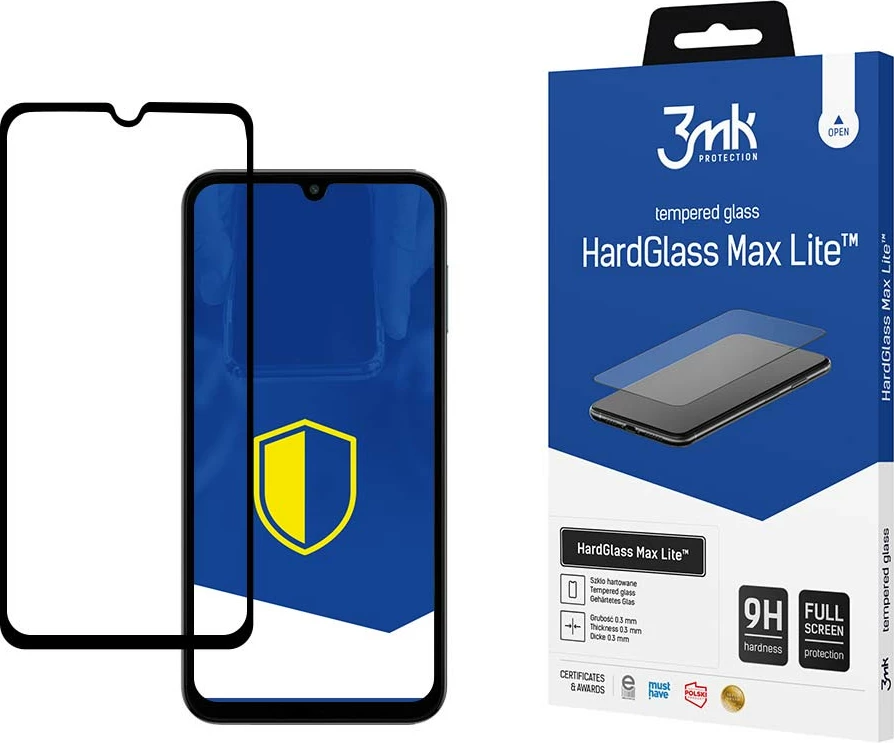 Xham mbrojtës 3mk HardGlass Max Lite për Samsung Galaxy M15 5G, 0.3mm, 9H