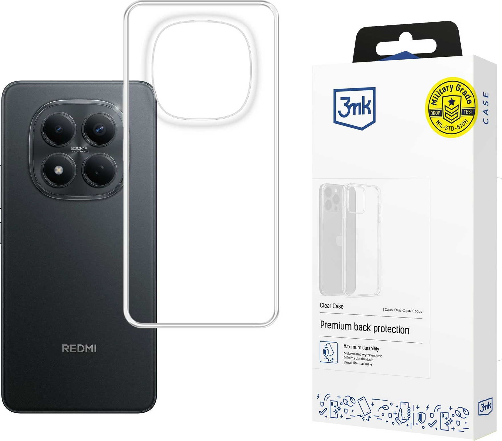 Mbështjellës 3mk Clear Case për Xiaomi Redmi Note 15 Pro, transparent, në kuti