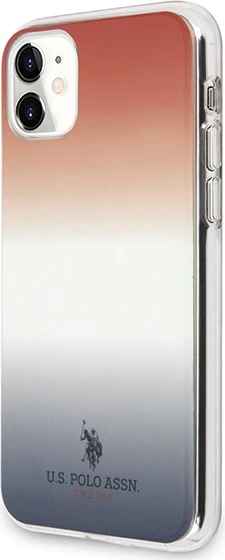 Mbështjellës U.S. Polo Assn. USHCN61TRDGRB për iPhone 11, Pattern Gradient, kuqe/blu