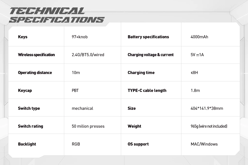 Tastierë MONKA KG991W