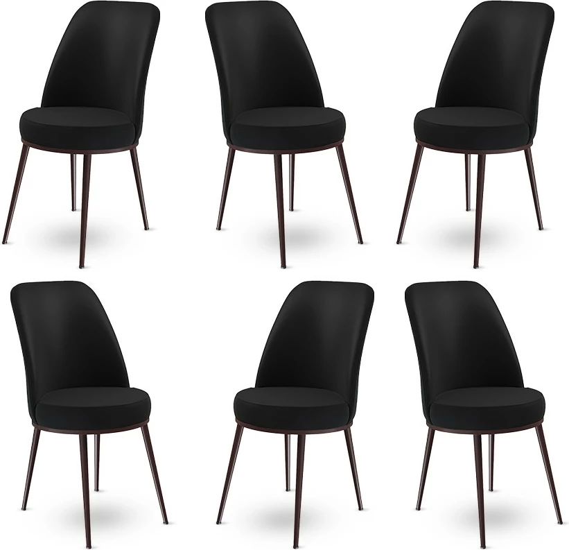 Set karrigesh (6 copë) Hanah Home, Dexa, e zezë, kafe