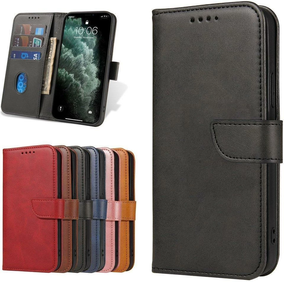 Mbështjellës Hurtel Magnet Case për Honor Magic4 Pro, me kapak, funksion qëndrimi, i zi