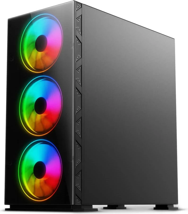 Kasë SAVIO Prime X1 ARGB Glass, e zezë