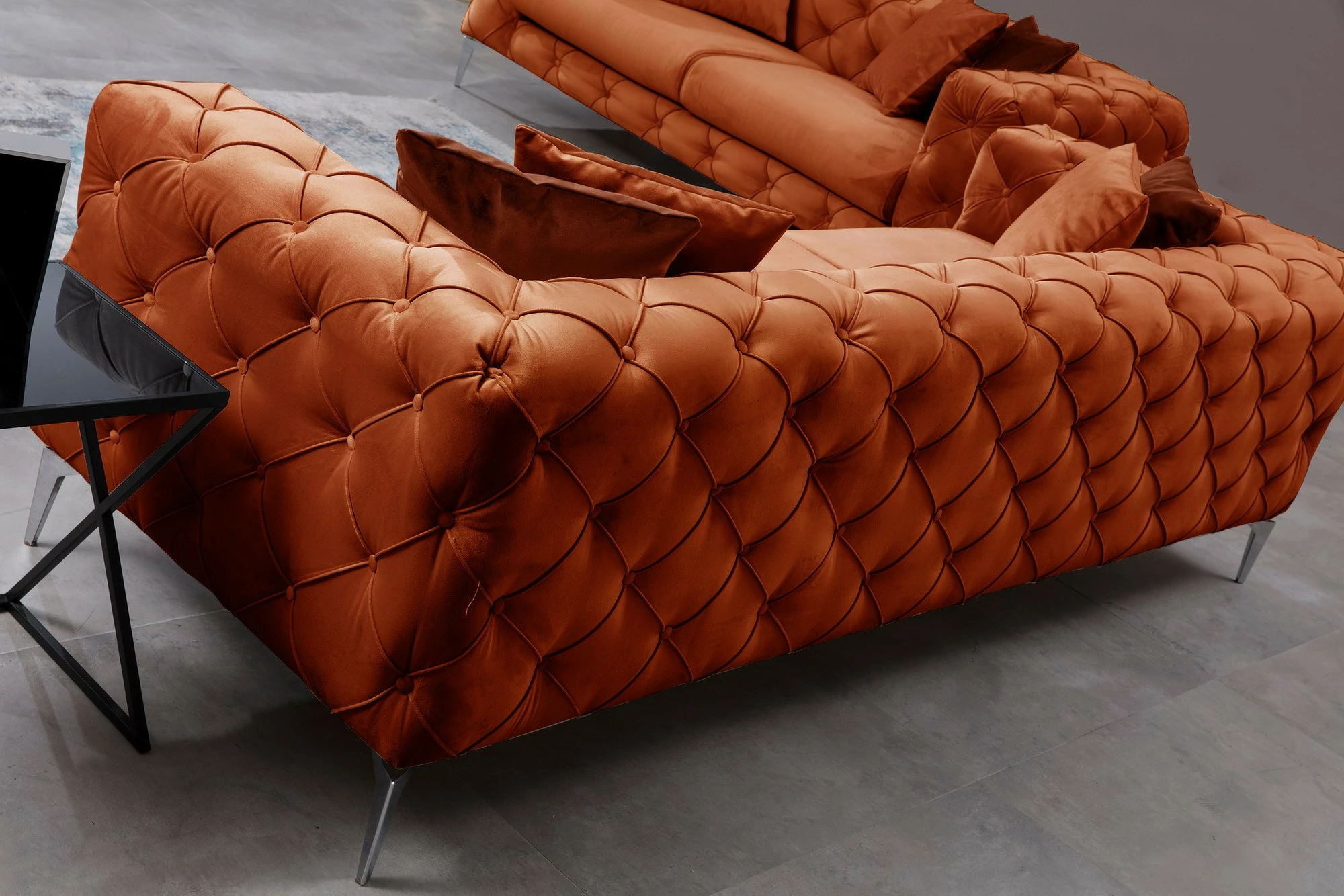 Divan dy ulëshe, ngjyrë portokalli, Atelier del Sofa, Como