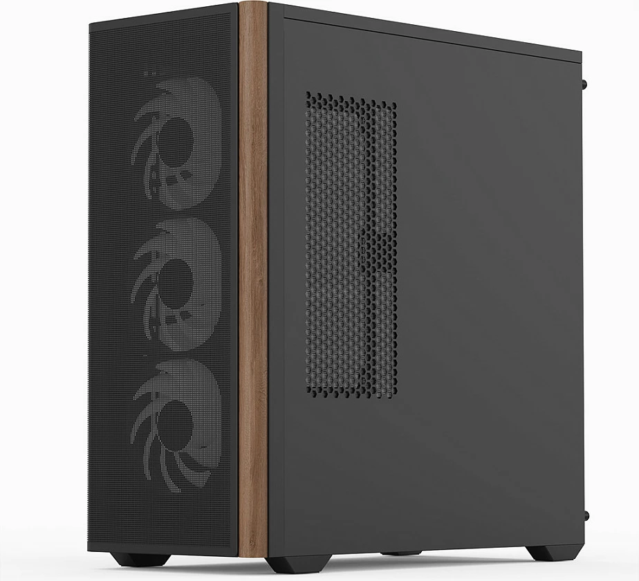 Kasë Aerocool D501A V2 Midi Tower, ATX/mATX, e zezë me dru