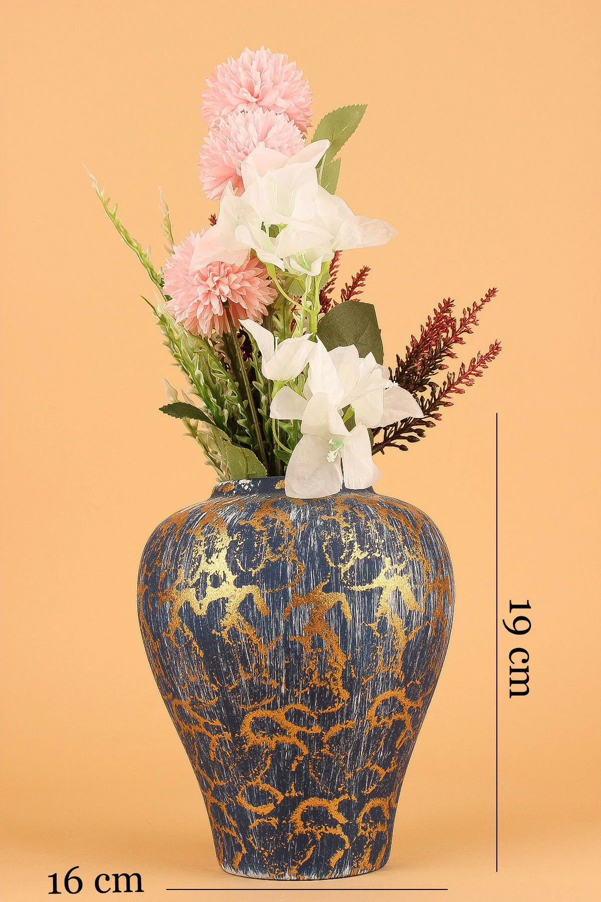 Vazo dekorative, shumëngjyrëshe, Evila Originals, YL744, 16x19cm
