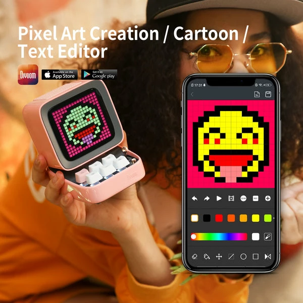 Altoparlant Divoom DitooPro Retro Pixel Art Game Bluetooth Speaker