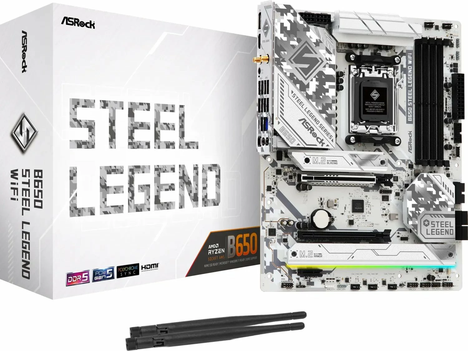 Pllakë amë ASRock B650 Steel Legend WiFi, ATX, AM5, DDR5