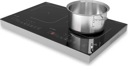 Pllakë induksioni e dyfishtë CASO ProGourmet 3500 (2233) 3500W, 2 zona, e zezë/argjendtë