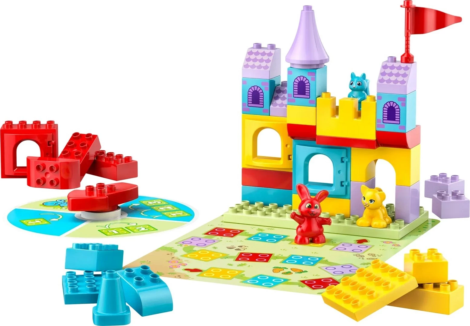 Set lodrash LEGO DUPLO Hopsy's Castle Game, 47 pjesë, shumëngjyrëshe
