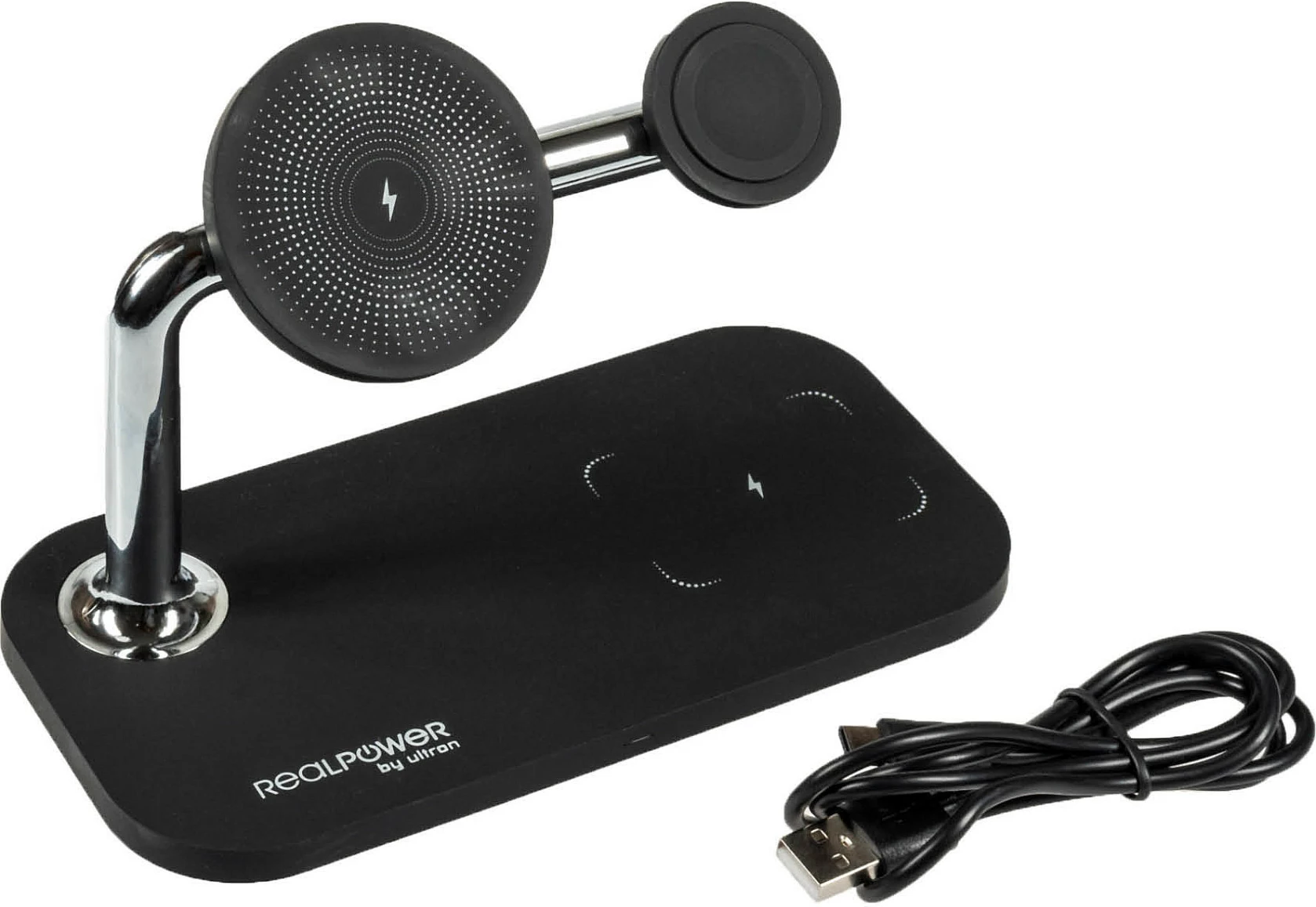 Karikues wireless RealPower ChargeAIR Mag, 15W, USB-C, MagSafe/Apple Watch/AirPods, i zi
