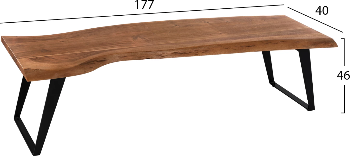 Stol Alicia FH8170.11 dru i fortë akacie 177x40x46 cm