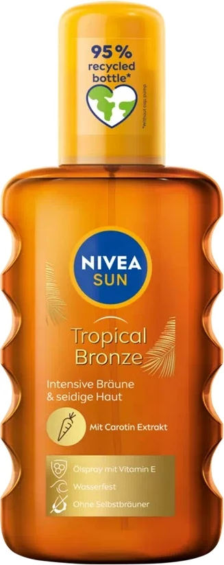 Vaj për rrezitje Nivea Intense Bronze Carotene Sun Oil Spray SPF6 për femra, 200ml