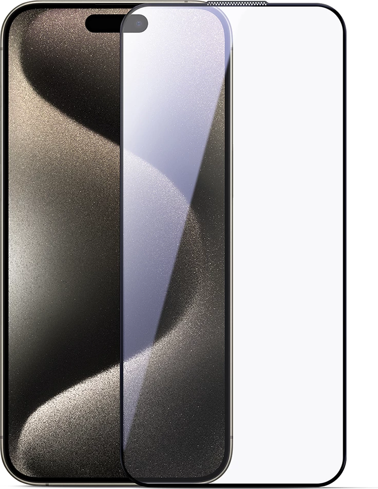 Mbështjellës xhami Joyroom JR-MLG0278 për iPhone 15 Plus/16 Plus, 2.5D HD, kornizë e zezë