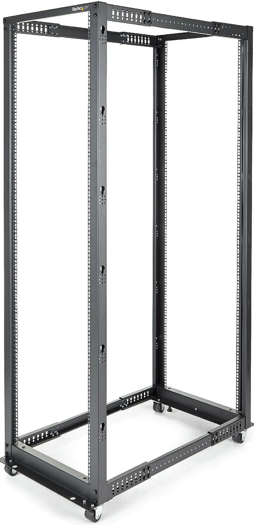 Rack serveri StarTech 4POSTRACK42, 42U, 19", open frame, thellësi e rregullueshme 56-101.7 cm, me rrota, 600 kg, i zi