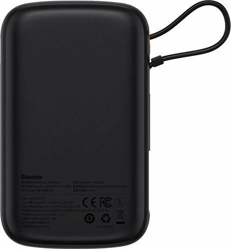Powerbank Baseus Qpow Pro Overseas Edition 10000mAh 20W me kabllo Lightning, me ekran, e zezë