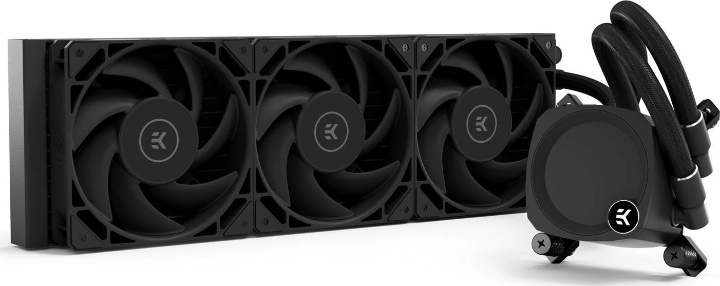 Ftohës uji AIO EK Water Blocks EK-Nucleus AIO CR360 Dark, radiator 360mm, 3x120mm PWM, pa RGB, i zi