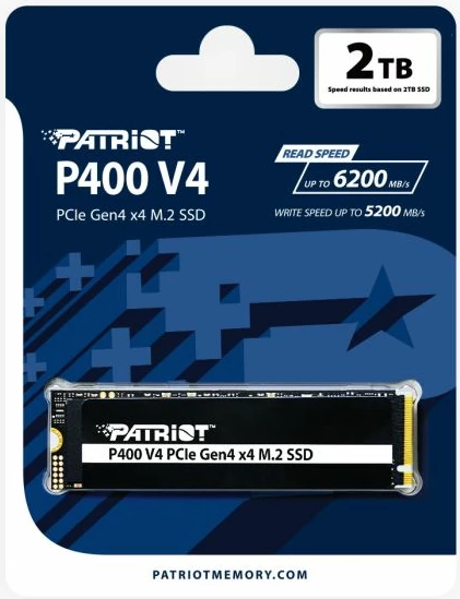 SSD M.2 NVMe Patriot P400 V4 2TB PCIe Gen4 x4 2280