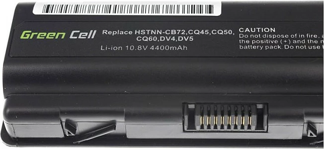 Bateri laptopi Green Cell për HP DV4/DV5/DV6/CQ60/CQ70/G50/G70, 11.1V 4400mAh, e zezë