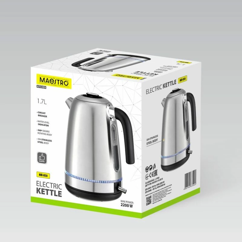 Çajnik elektrik MAESTRO MR-050, argjendtë