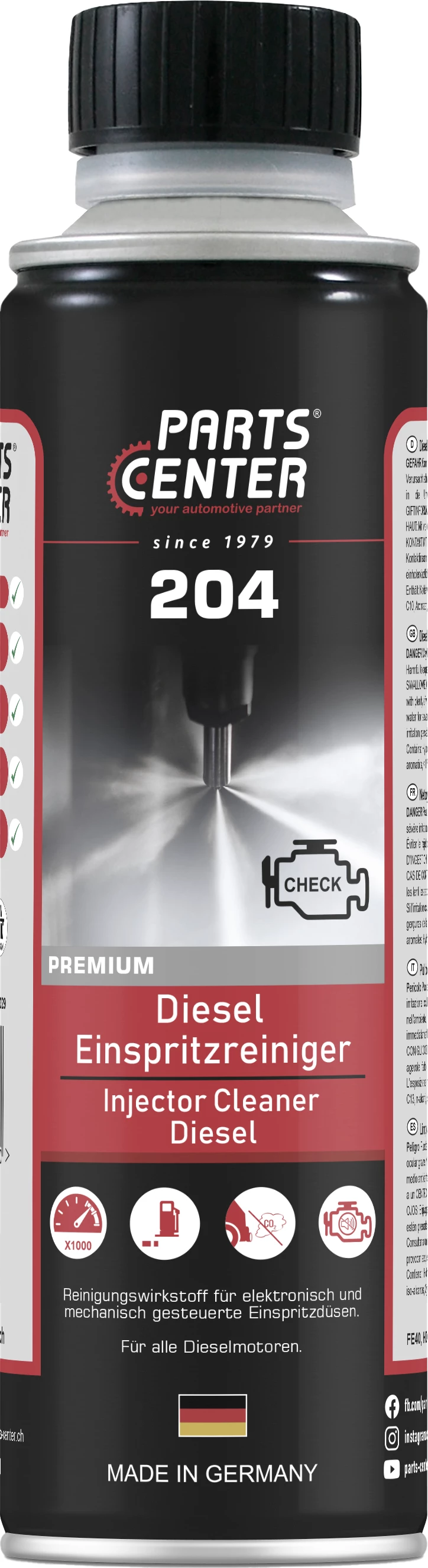 Pastrues i injektorëve Diesel, PCS 004 (204), 300 ml