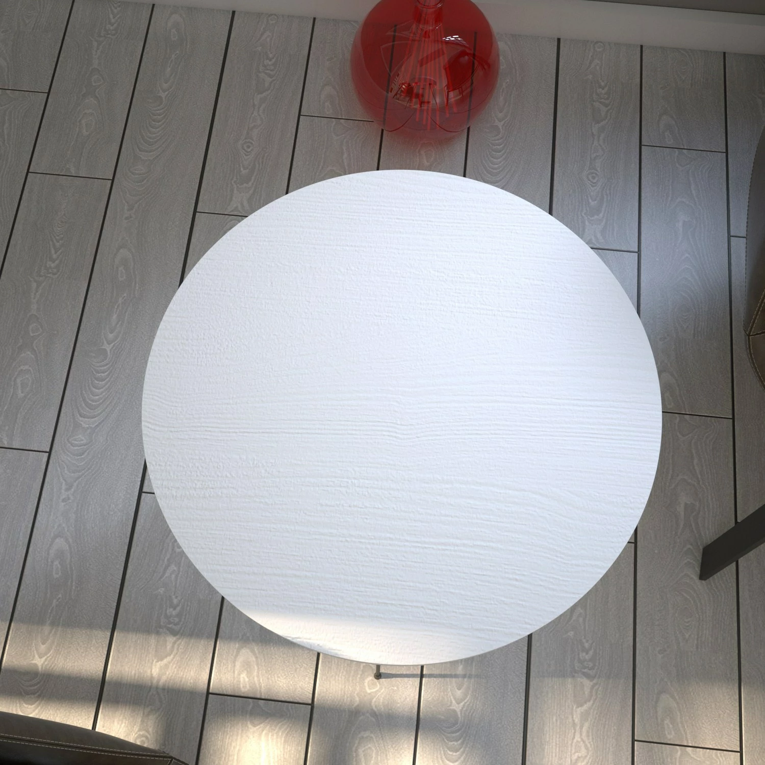 Tavolinë anësore Hanah Home, ngjyrë sandalf e bardhë