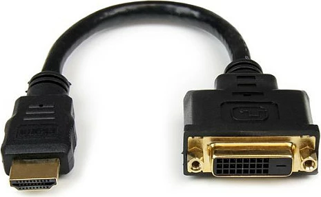 Adapter kabllo HDMI në DVI-D StarTech HDDVIMF8IN, 0.2 m, 1920x1200, e zezë