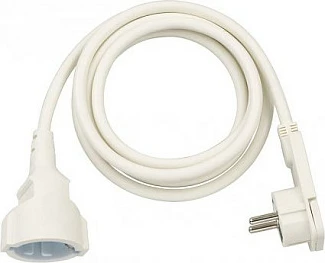 Kabllo zgjatëse Brennenstuhl H05VV-F3G1,5, 2 m, prizë me kënd 90°, e bardhë