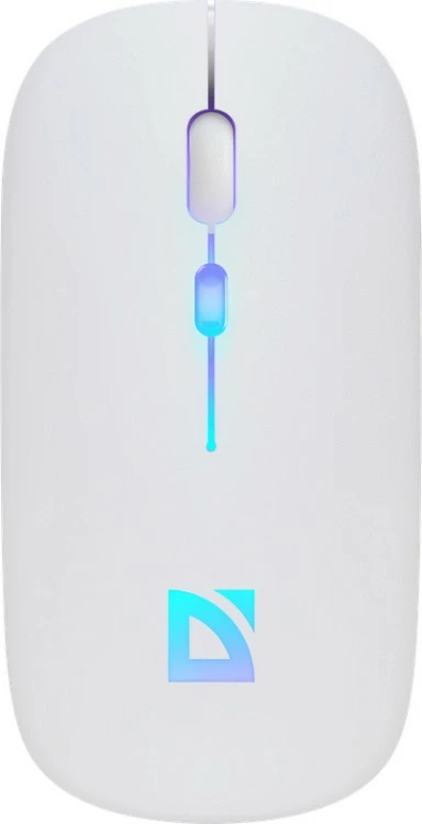 Maus wireless Defender TOUCH MM-997, RGB, 800/1200/1600 DPI, i bardhë