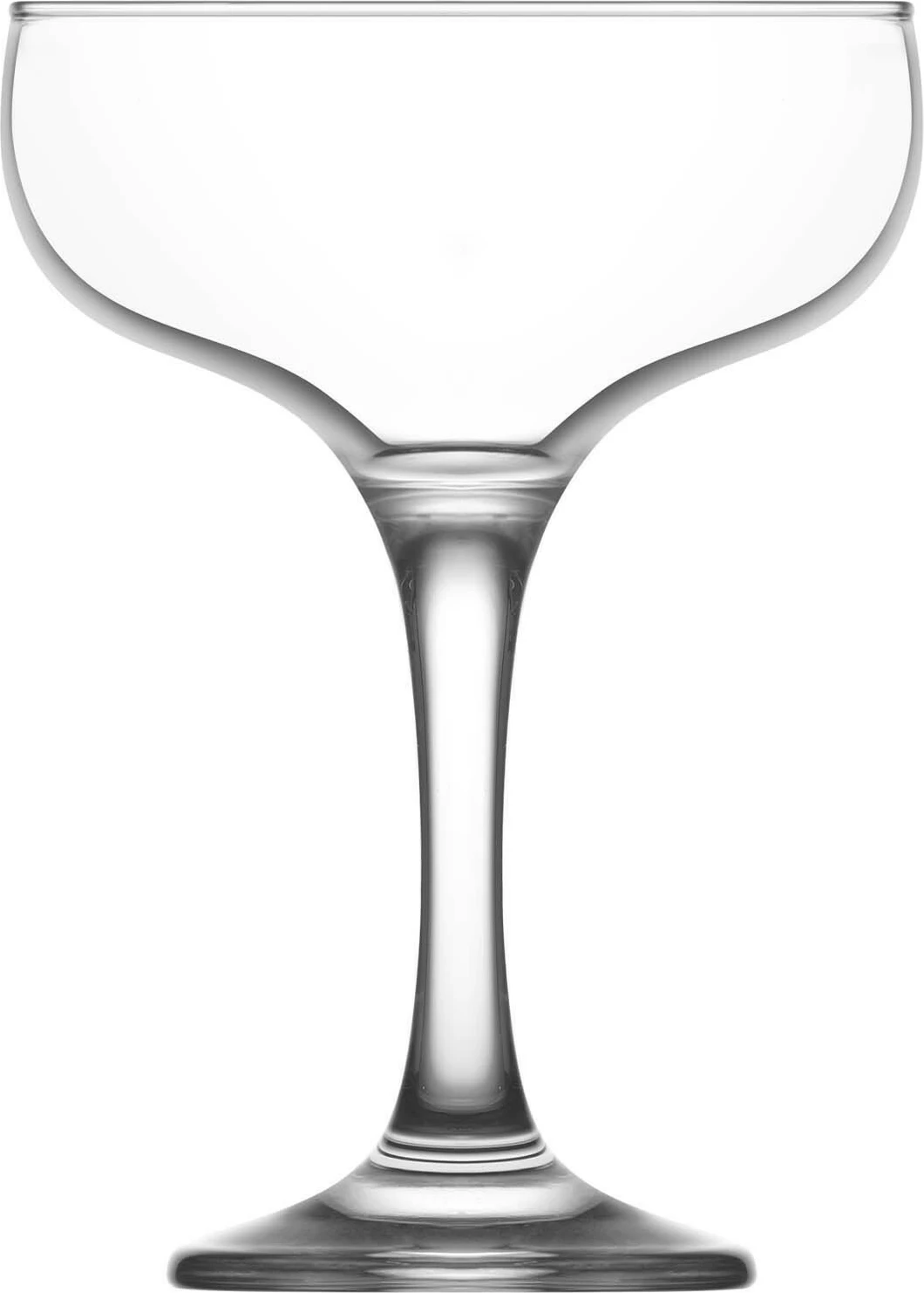 Gotë coupe shampanje LAV Sofia 235 ml, transparente, set 12 copë