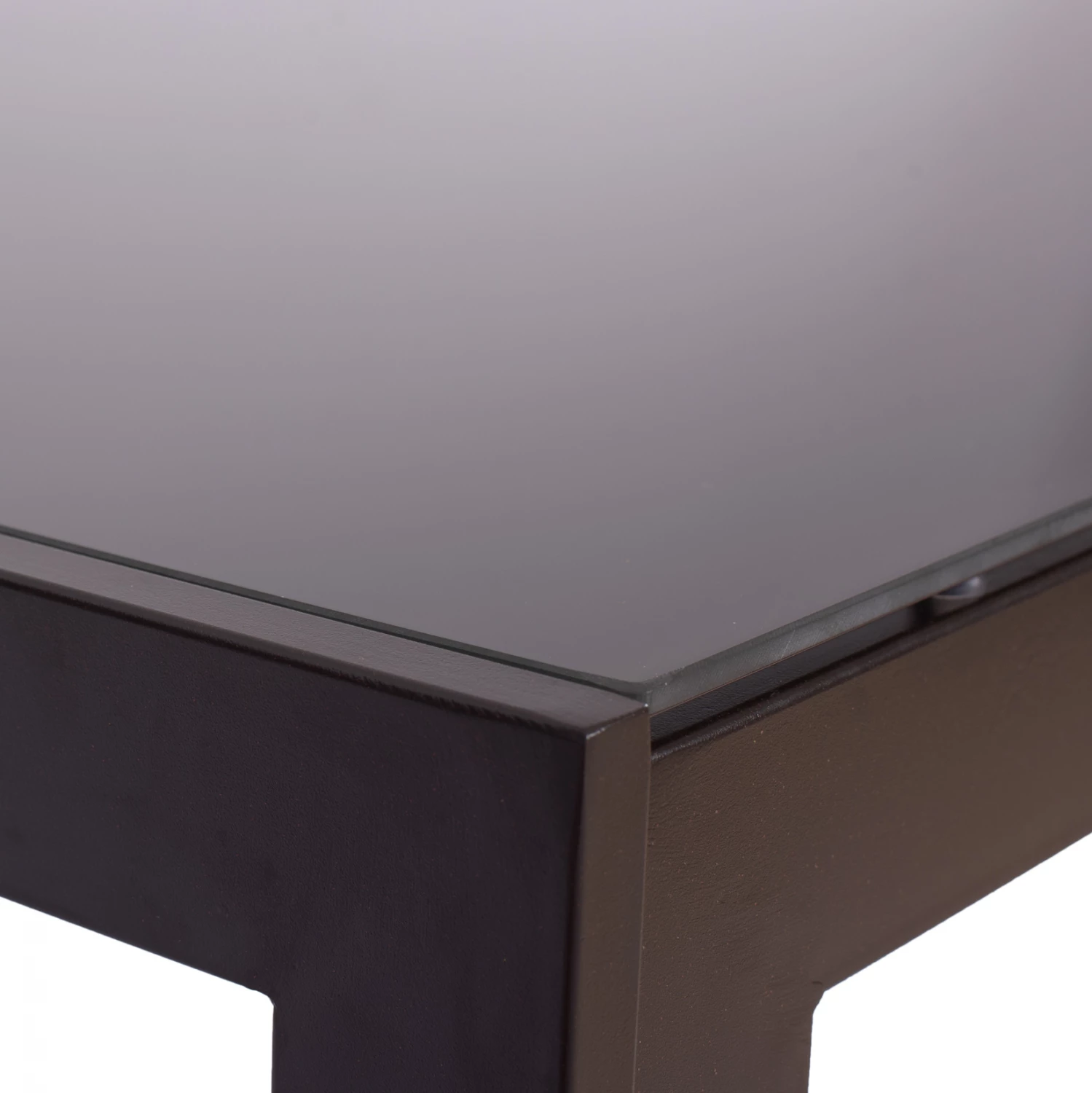 Tavolinë metalike ngjyrë kafe me xham kafe 150x90x75 cm FH5767.02 6