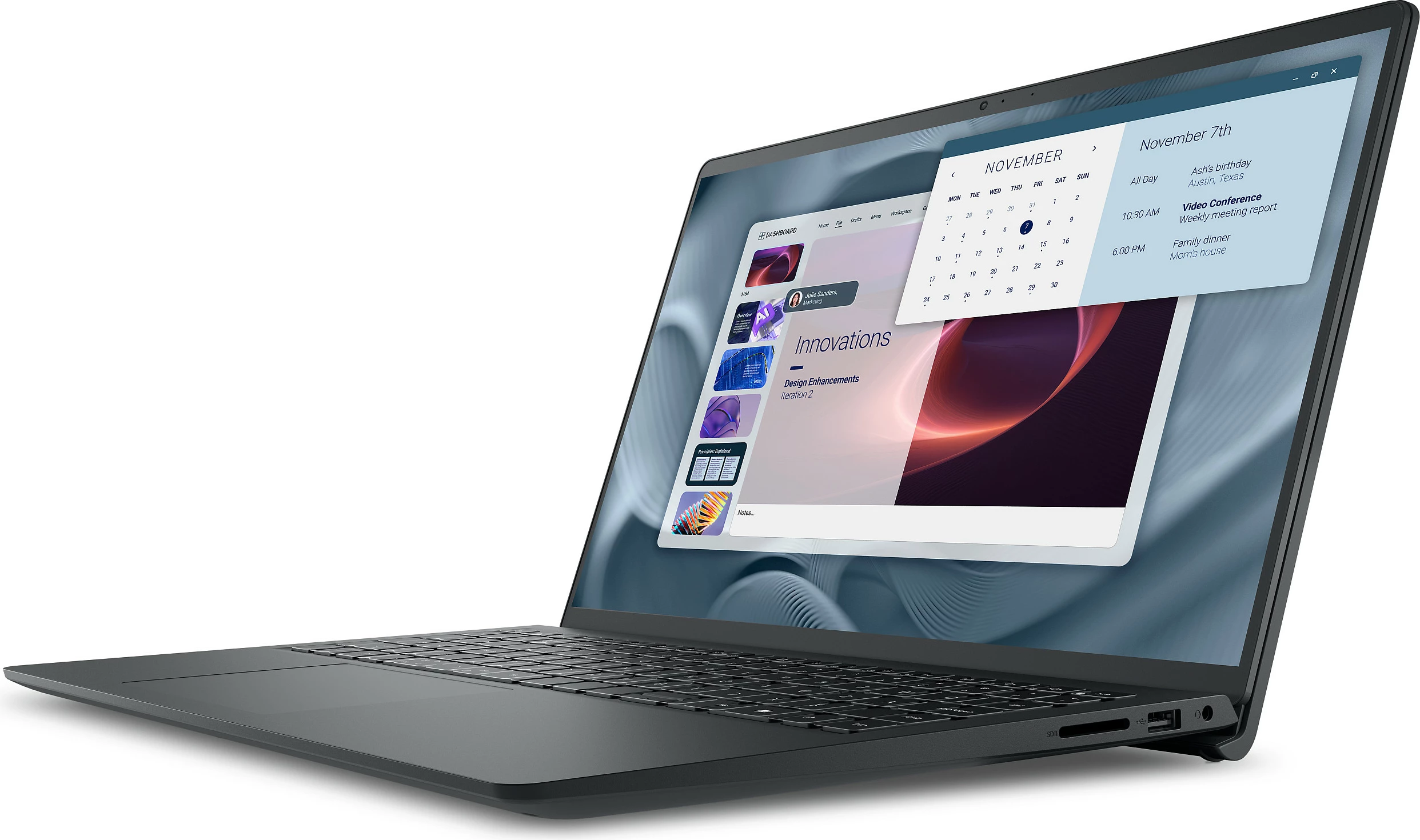 Laptop Dell Pro 15 Essential PV15250, i7-1355U, 16GB RAM Memorje, 512GB SSD, Windows 11 Pro, AZERTY FR, i zi