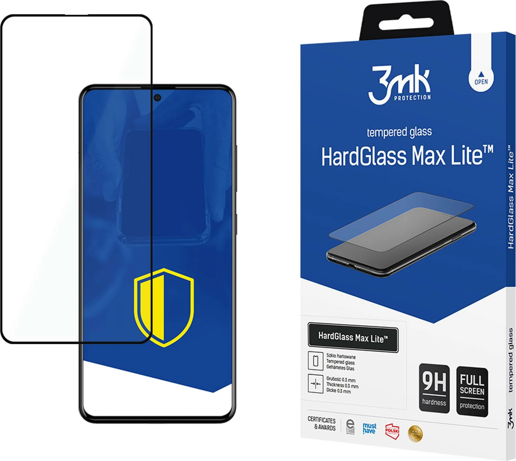 Xham mbrojtës 3mk HardGlass Max Lite për Samsung Galaxy A51/A52/A52 5G/A52s 5G