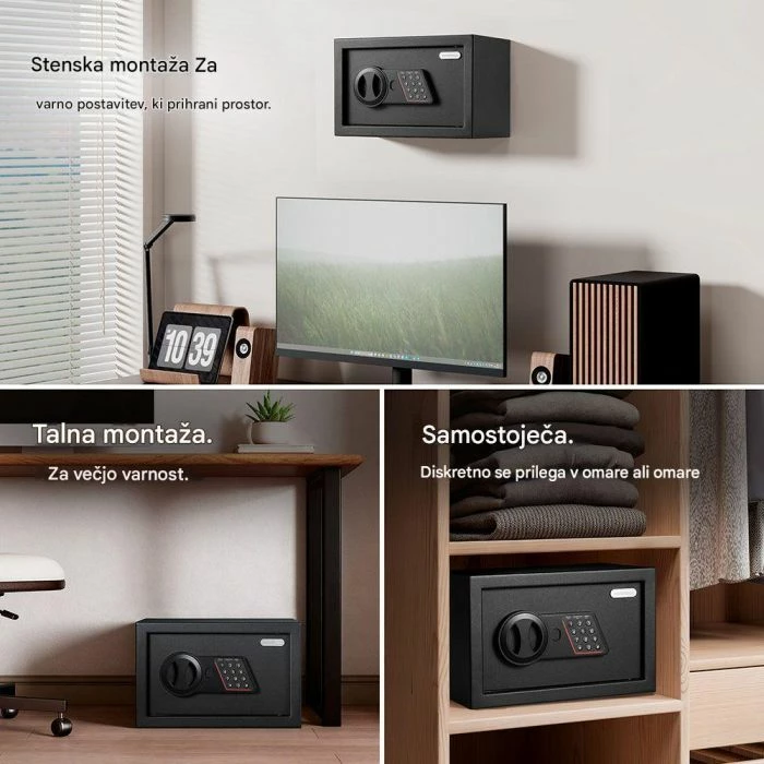 Kasafortë sigurie VonHaus 3515437 8.5 L, e zezë