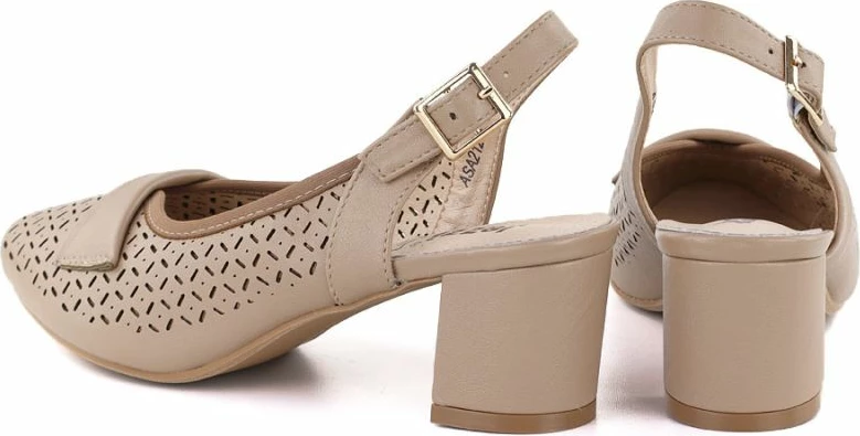 Këpucë me take për femra Jezzi ASA212-8, bezhë