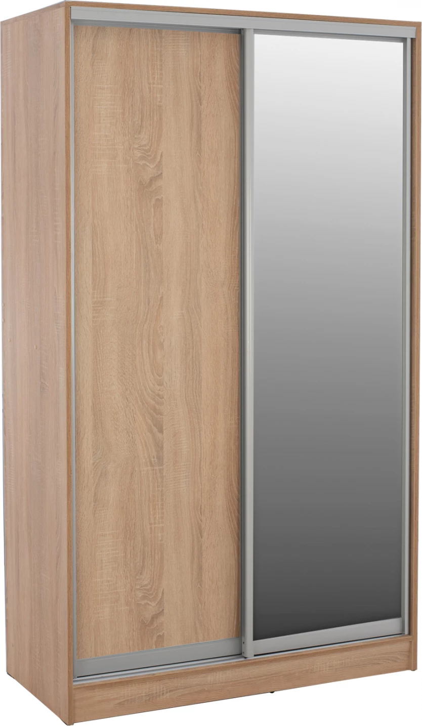 Dollap me dy dyer, ngjyrë sonama, me pasqyrë, FH2460.01, 120x60x220 cm