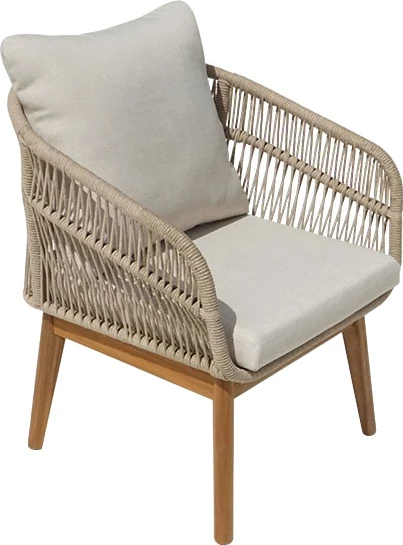 Fotel Macrena, dru akacie, pëlhurë natyrale-bezhë, 65x72x78cm