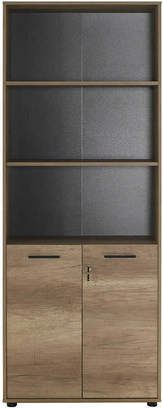 Raft librash Hanah Home, Nkt-552-Tt-1, ngjyrë arre e çelët, 72x187x34cm