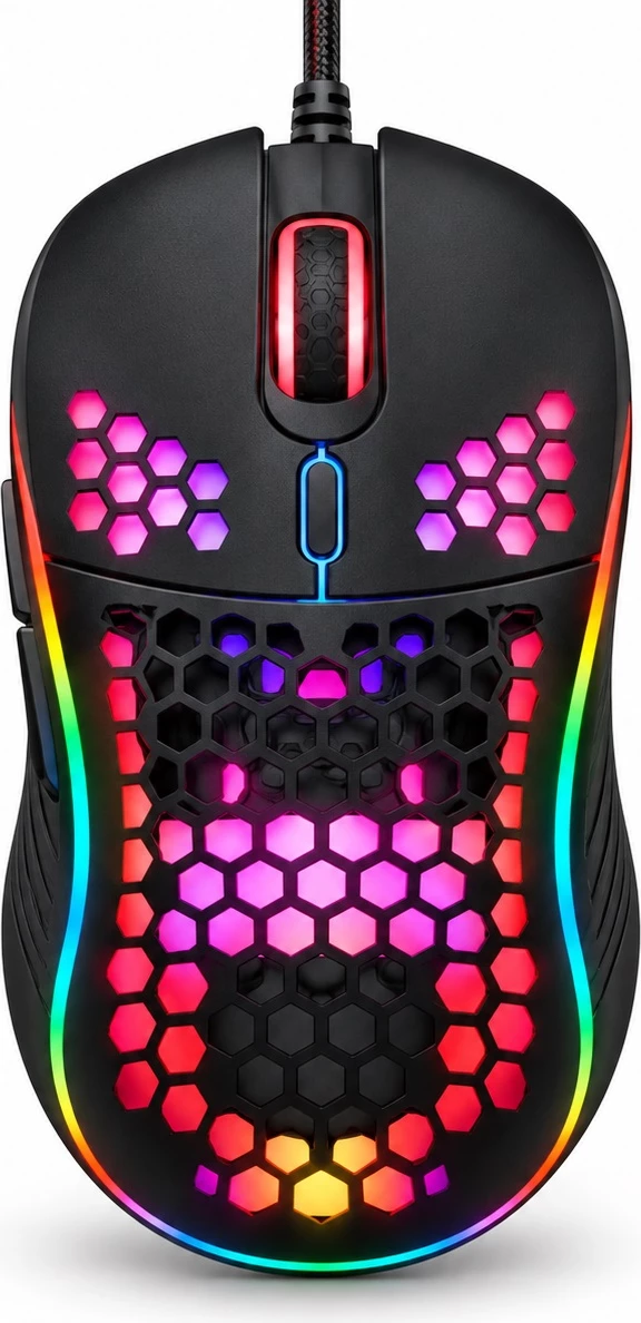 Maus Gaming FC-1960 me Ndriçim Shumëngjyrësh dhe Dizajn Honeycomb