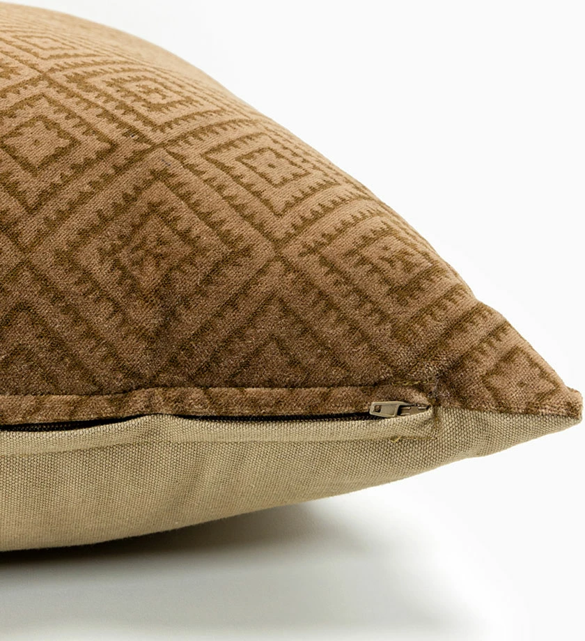 Jastëk dekorativ, kadife e artë, 50x50cm