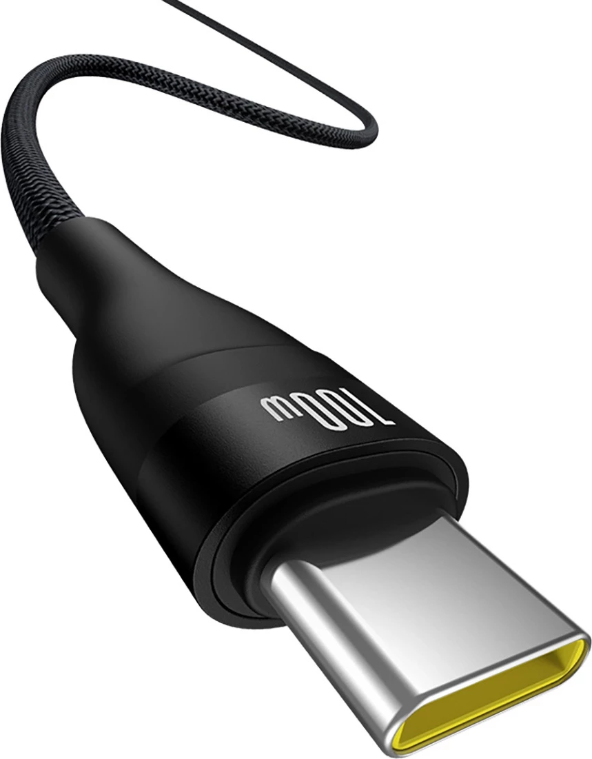 Kabllo Baseus Flash 2, USB-A në USB-C, 1m, 100W, e zezë